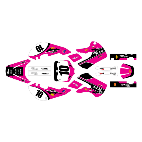 kawasaki klx110 graphics kit 2002-2009 speed series magenta