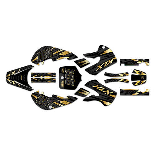 kawasaki klx110 graphics kit 2002-2009 twitch series gold