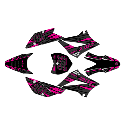 kawasaki klx110 graphics kit 2010-2026 twitch series magenta