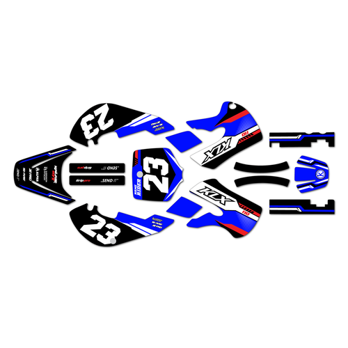 kawasaki klx110 graphics kit 2002-2009 viper series blue
