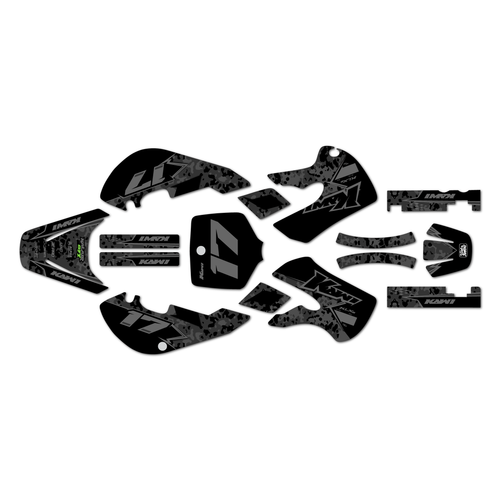 kawasaki klx110 graphics kit 2002-2009 warfare series smoke
