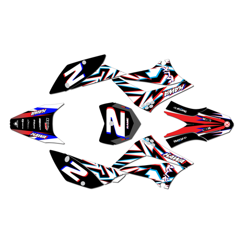 kawasaki klx110 graphics kit 2010-2026 vision series white