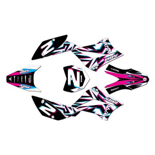 kawasaki klx110 graphics kit 2010-2026 vision series pink