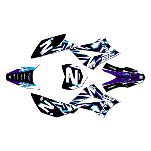 kawasaki klx110 graphics kit 2010-2026 vision series purple