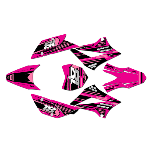 kawasaki klx110 graphics kit 2010-2026 warrior series magenta