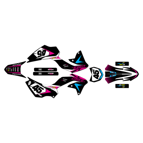 kawasaki klx230r graphics kit 2020-2026 division series magenta