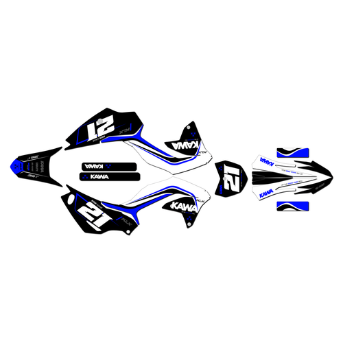 kawasaki klx230r graphics kit 2020-2026 flow series blue