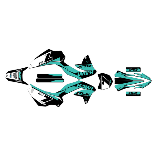 kawasaki klx230r graphics kit 2020-2024 legend series teal