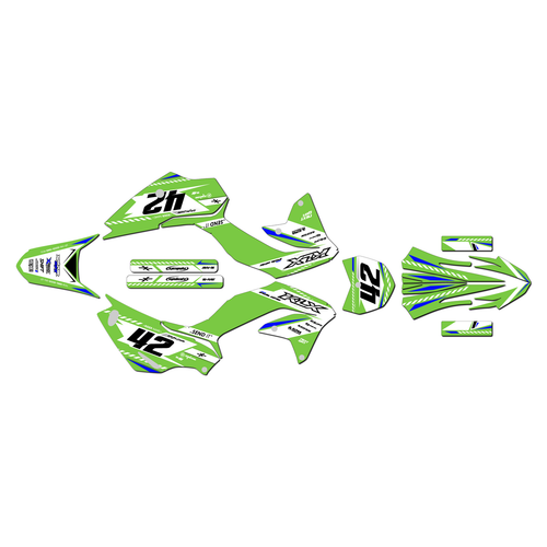 kawasaki klx230r graphics kit 2020-2026 lethal series green