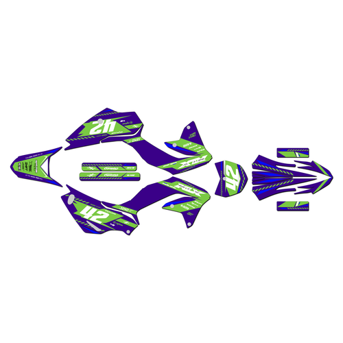 kawasaki klx230r graphics kit 2020-2024 lethal series purple