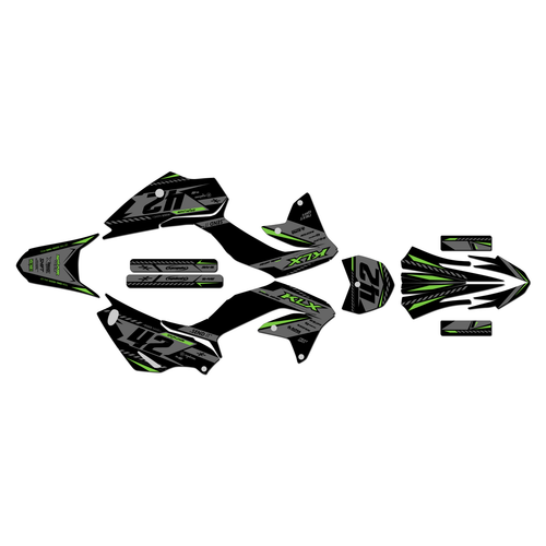 kawasaki klx230r graphics kit 2020-2026 lethal series green-shift
