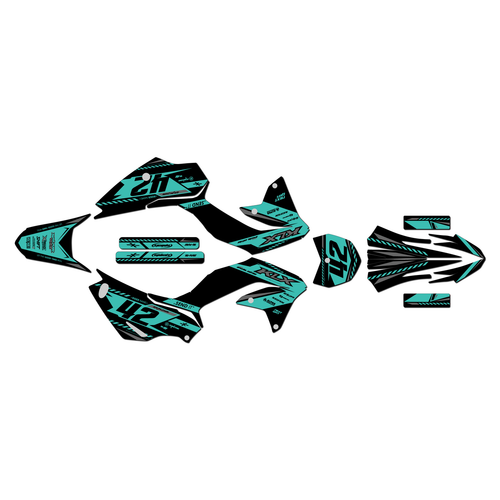 kawasaki klx230r graphics kit 2020-2024 lethal series teal-shift