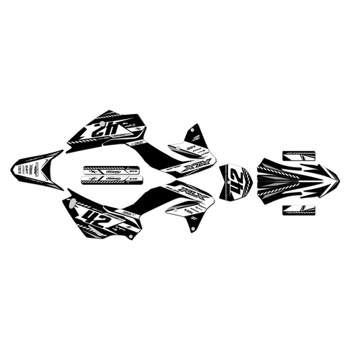 kawasaki klx230r graphics kit 2020-2024 lethal series white