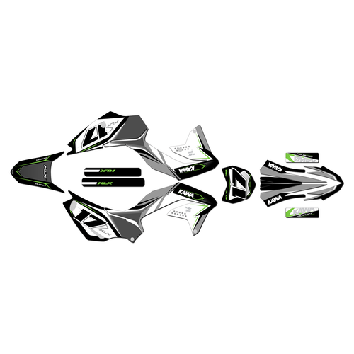 kawasaki klx230r graphics kit 2020-2024 stellar series green
