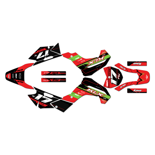 kawasaki klx140 graphics kit 2008-2018 axis series red