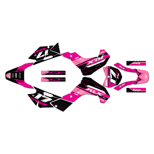kawasaki klx140 graphics kit 2008-2018 axis series magenta