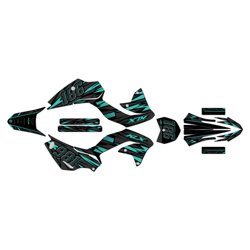 kawasaki klx230r graphics kit 2020-2026 twitch series teal