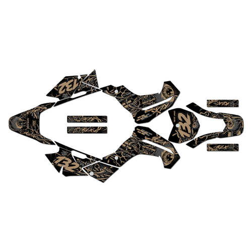 kawasaki klx140r graphics kit 2019-2026 core series tan