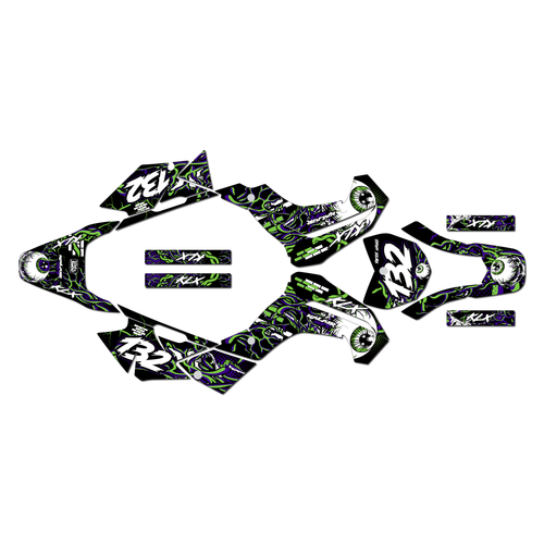 kawasaki klx140r graphics kit 2019-2026 core series green-shift