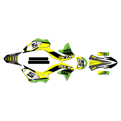 kawasaki klx230r graphics kit 2020-2026 venom series yellow
