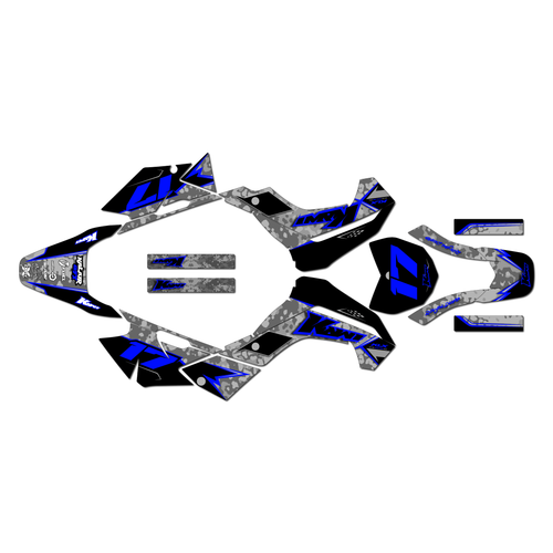 kawasaki klx140 graphics kit 2008-2018 cyberware series blue