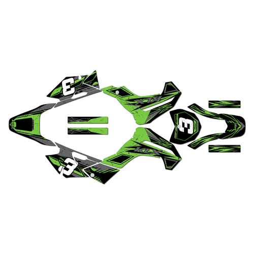 kawasaki klx140 graphics kit 2008-2018 guard series green