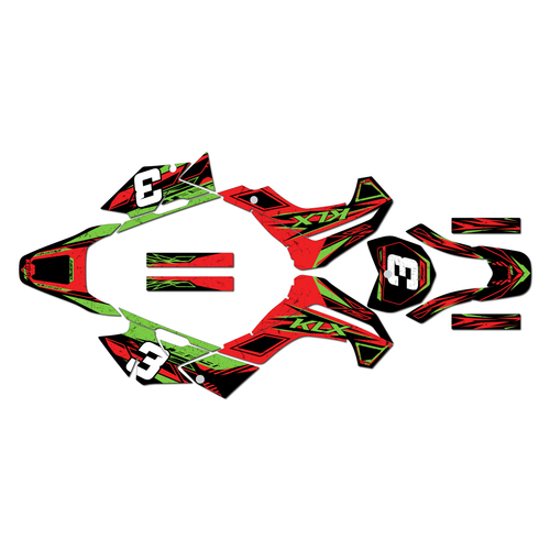 kawasaki klx140 graphics kit 2008-2018 guard series red