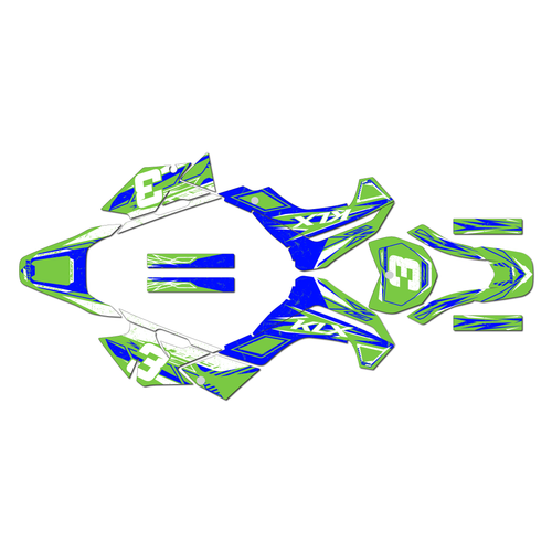 kawasaki klx140 graphics kit 2008-2018 guard series blue