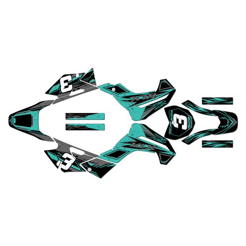 kawasaki klx140r graphics kit 2019-2026 guard series teal