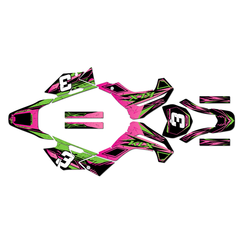 kawasaki klx140r graphics kit 2019-2026 guard series magenta