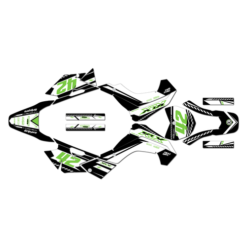 kawasaki klx140r graphics kit 2019-2026 lethal series green-shift