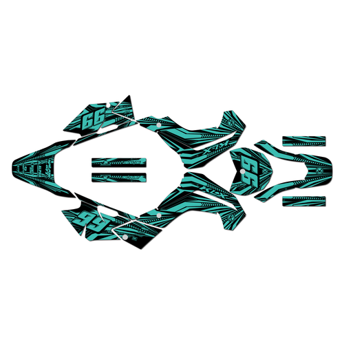 kawasaki klx140r graphics kit 2019-2026 prime series teal-shift
