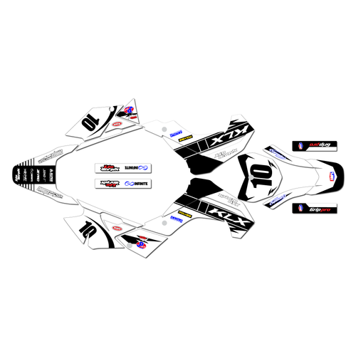 kawasaki klx140r graphics kit 2019-2026 speed series white