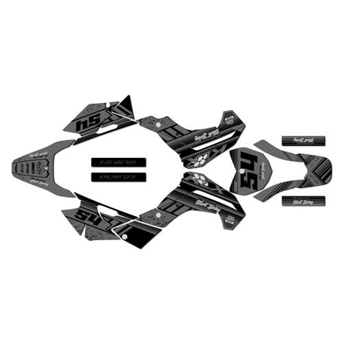 kawasaki klx140r graphics kit 2019-2026 split series smoke