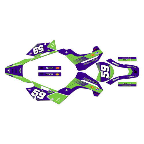 kawasaki klx140 graphics kit 2008-2018 swift series purple