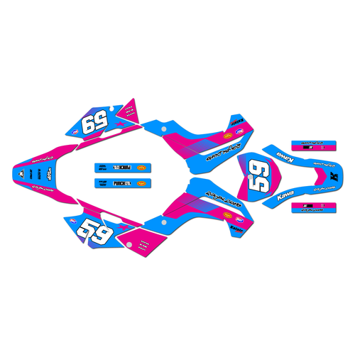 kawasaki klx140 graphics kit 2008-2018 swift series magenta