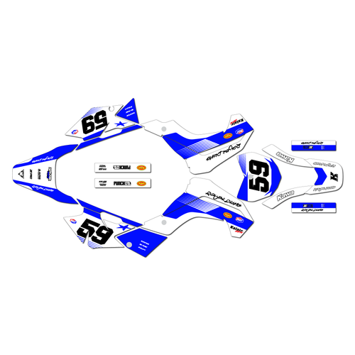 kawasaki klx140r graphics kit 2019-2026 swift series blue