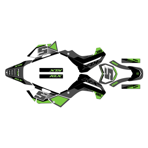 kawasaki klx140 graphics kit 2008-2018 venom series green