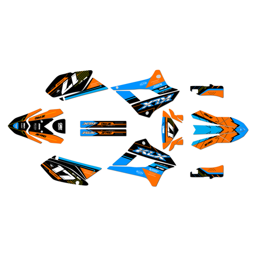 kawasaki klx250 graphics kit 2008-2020 axis series orange