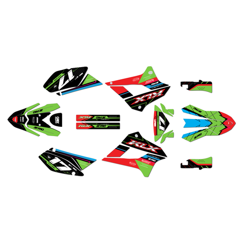 kawasaki klx250 graphics kit 2008-2020 axis series red