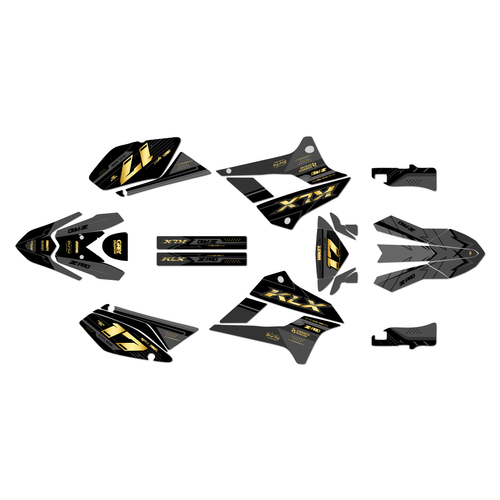 kawasaki klx250 graphics kit 2008-2020 axis series gold