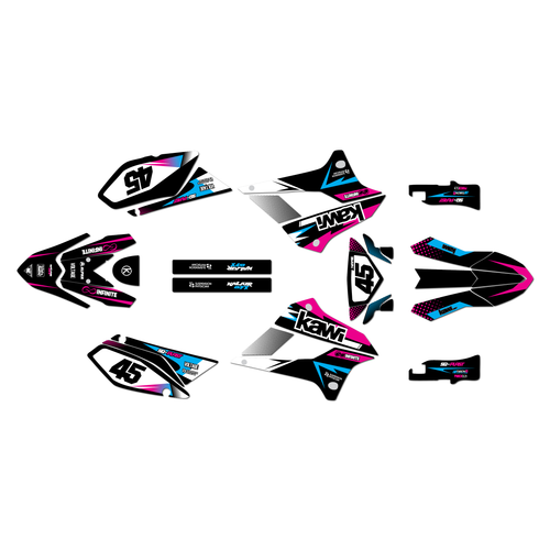 kawasaki klx250 graphics kit 2008-2020 division series magenta
