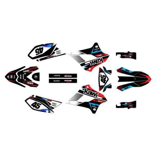 kawasaki klx300sm graphics kit 2021-2023 division series red