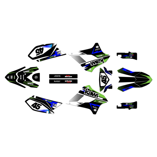 kawasaki klx300sm graphics kit 2021-2023 division series blue