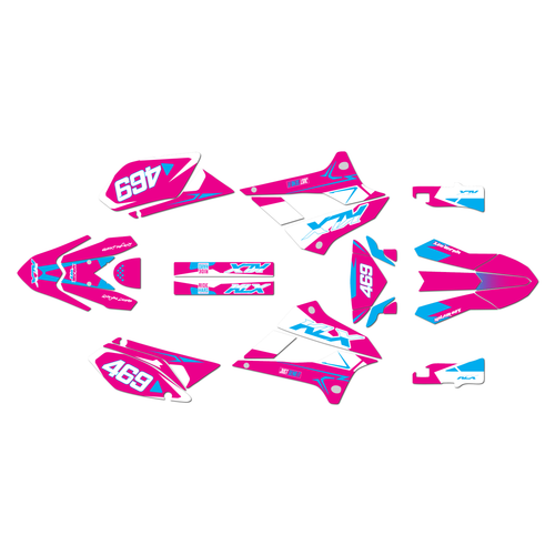 kawasaki klx300sm graphics kit 2021-2023 evader series magenta