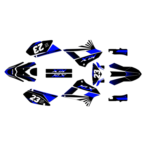 kawasaki klx250 graphics kit 2008-2020 fh series blue