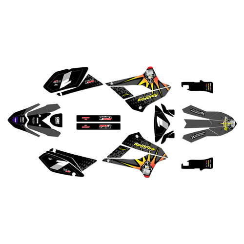 kawasaki klx300sm graphics kit 2021-2023 lancaster series smoke