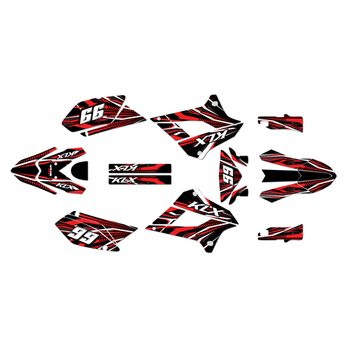 kawasaki klx250 graphics kit 2008-2020 prime series red