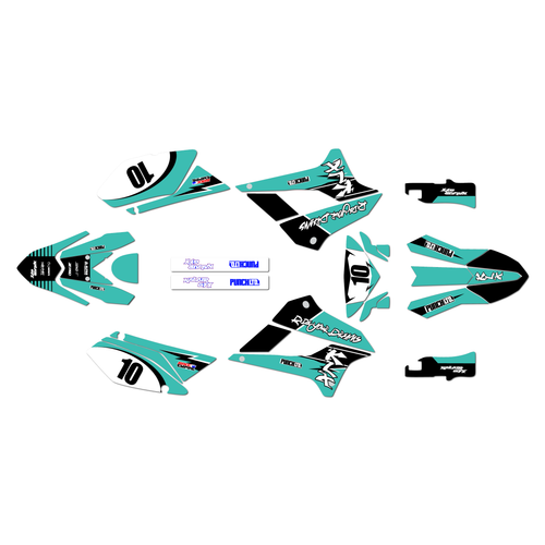kawasaki klx250 graphics kit 2008-2020 speed series teal