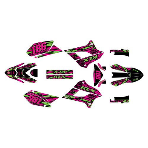 kawasaki klx250 graphics kit 2008-2020 twitch series magenta